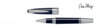 Mont Blanc Great Characters 'J. F. Kennedy' Blue Precious Resin / Platinum Coated Rollerballs